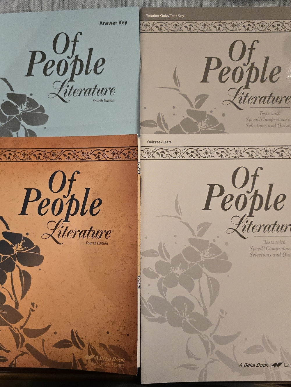 New: Abeka - Of People Literature 4th Edition - 7th Grade Set - 4 Books
